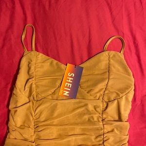 Shein sexy tan dress